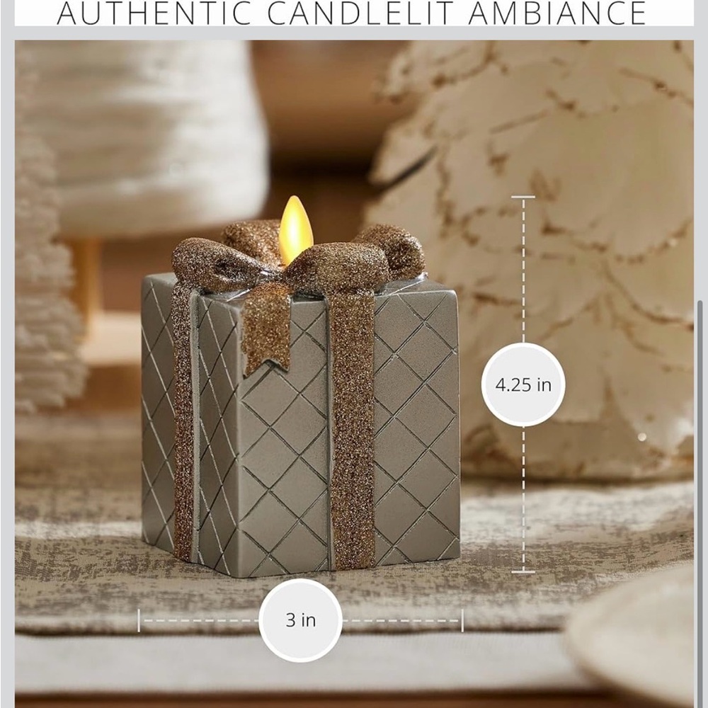Elegant Silver and Gold LED Candle Gift